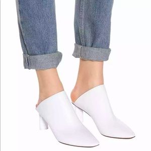VETEMENTS White Lighter-heel Leather Mules (Size 36) - MSRP $950.00!